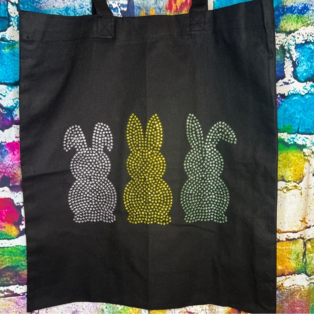 Bunny Rhinestone Tote Bag [10 R] - Picture 2 of 3